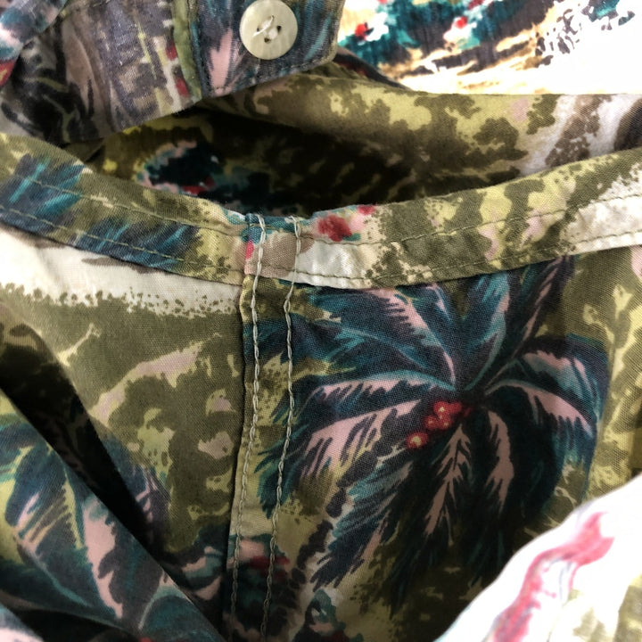 Reyn Spooner PHIL EDWARDS pullover Hawaiian aloha shirt, men's XL size, vintage cotton multicolor Vintage Second Hand