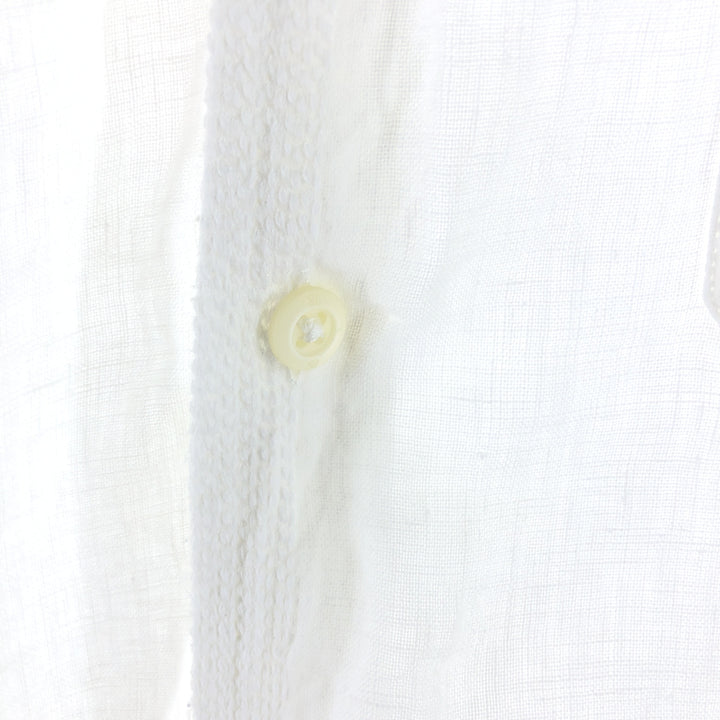 Banana Republic BANANA REPUBLIC Short Sleeve Open Collar Linen Shirt Men's L Size linen white type Vintage Second Hand
