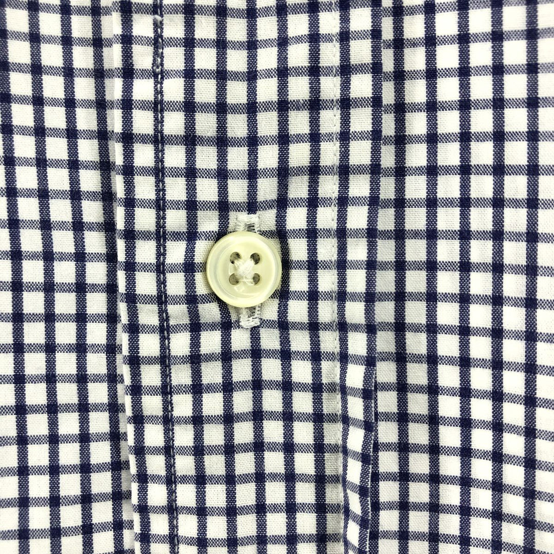 Ralph Lauren BLAKE short sleeve button down check shirt men's XL size cotton navy blue type Vintage Second Hand