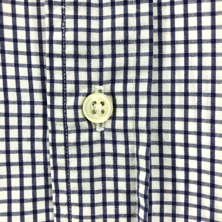 Ralph Lauren BLAKE short sleeve button down check shirt men's XL size cotton navy blue type Vintage Second Hand