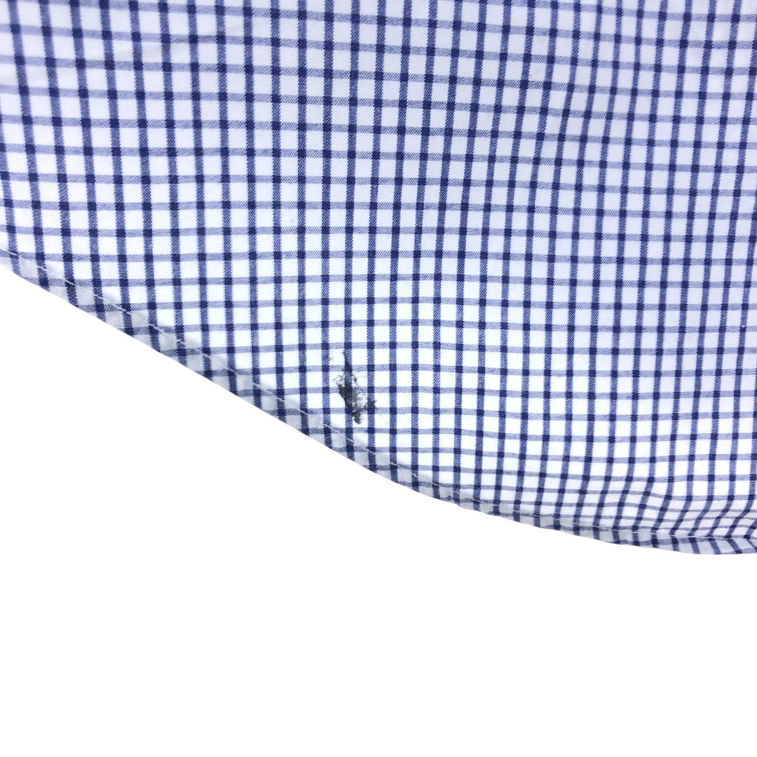 Ralph Lauren BLAKE short sleeve button down check shirt men's XL size cotton navy blue type Vintage Second Hand