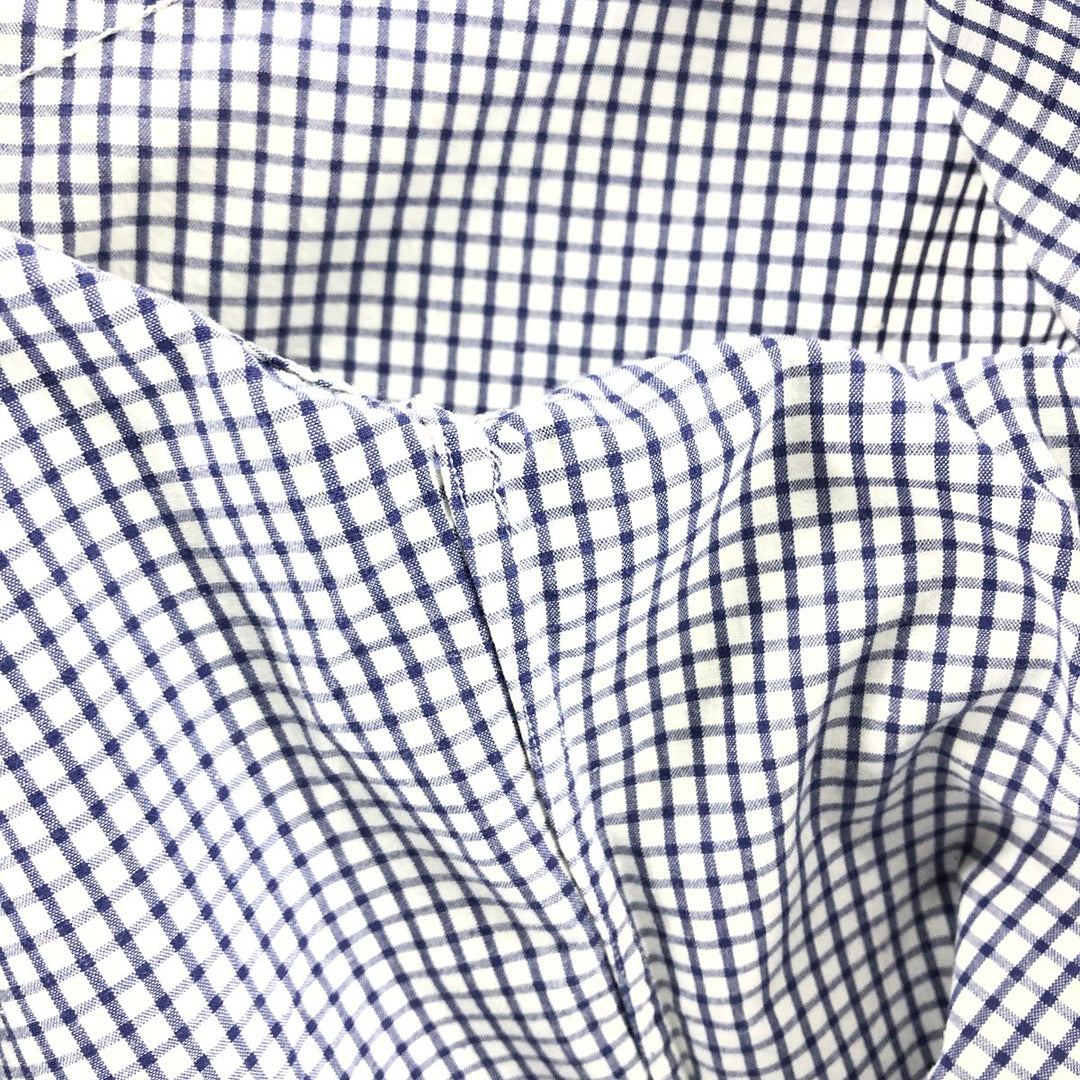 Ralph Lauren BLAKE short sleeve button down check shirt men's XL size cotton navy blue type Vintage Second Hand
