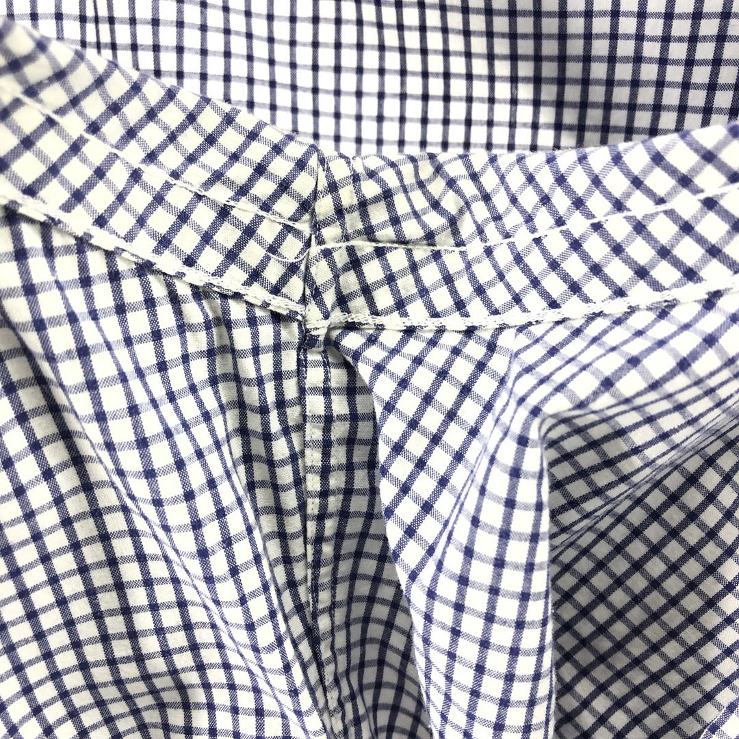 Ralph Lauren BLAKE short sleeve button down check shirt men's XL size cotton navy blue type Vintage Second Hand