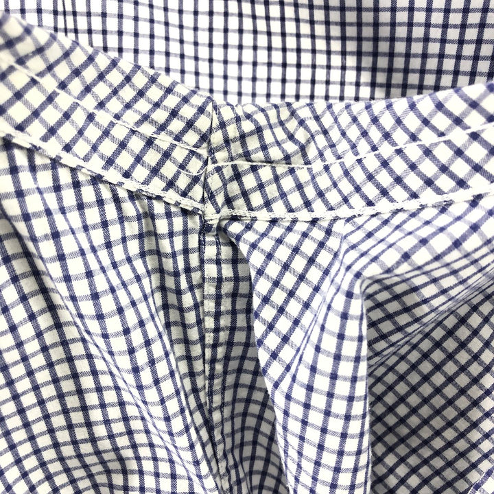 Ralph Lauren BLAKE short sleeve button down check shirt men's XL size cotton navy blue type Vintage Second Hand