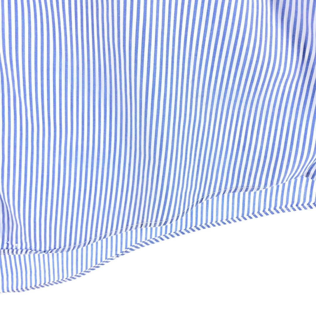 Brooks Brothers Short Sleeve Button Down Striped Shirt Made in USA Men's XL cotton blue type Vintage Second Hand