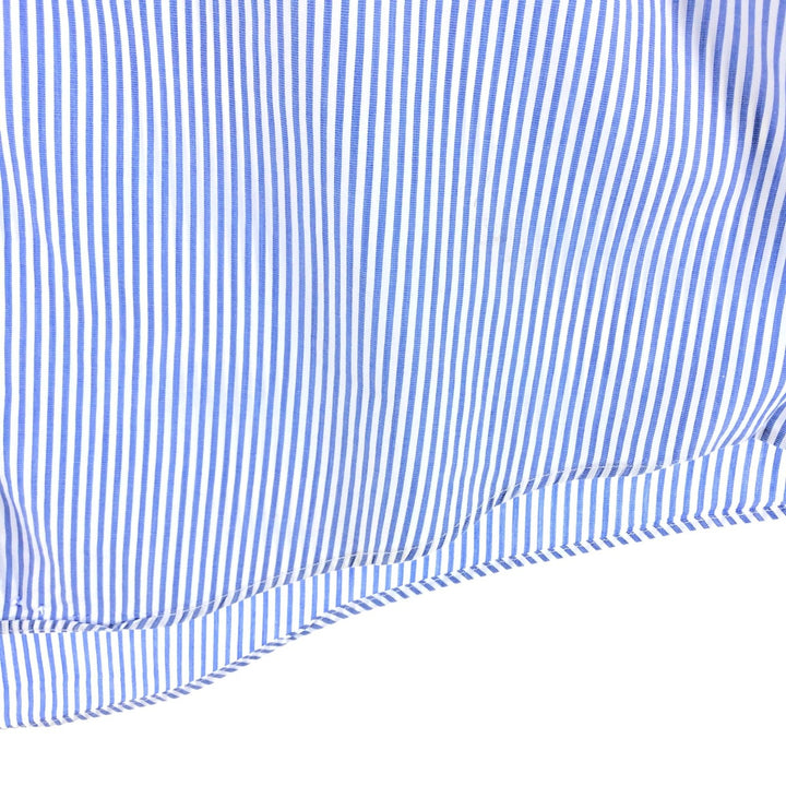 Brooks Brothers Short Sleeve Button Down Striped Shirt Made in USA Men's XL cotton blue type Vintage Second Hand