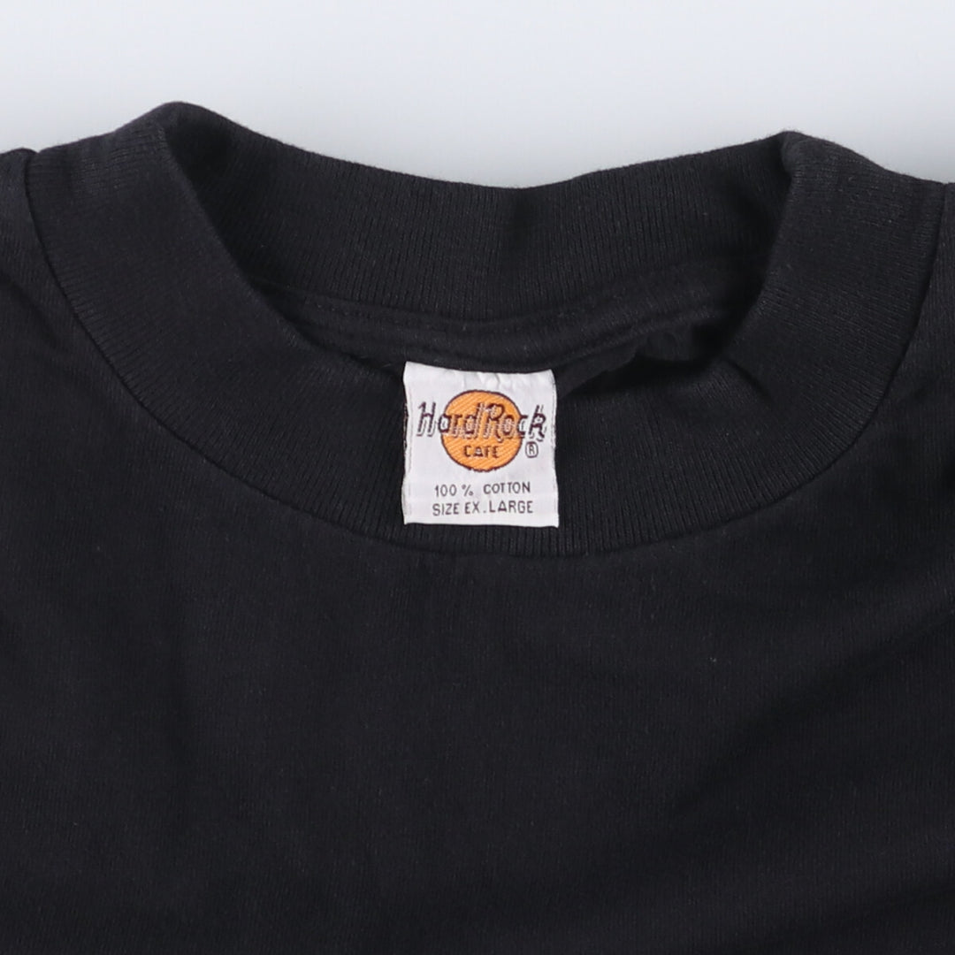 HARD ROCK CAFE Hard Rock Cafe Advertising T-shirt Men's XL size cotton black type Vintage Second Hand