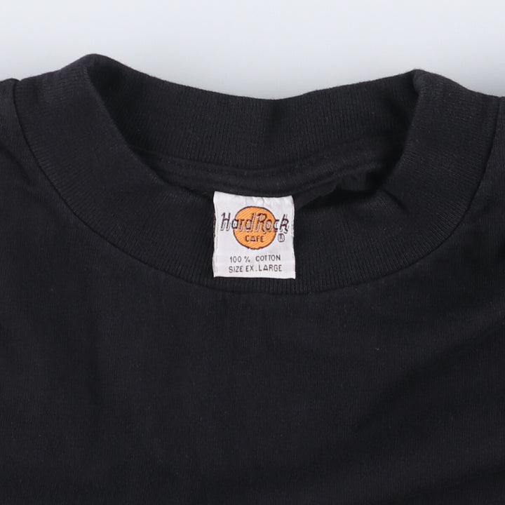 HARD ROCK CAFE Hard Rock Cafe Advertising T-shirt Men's XL size cotton black type Vintage Second Hand