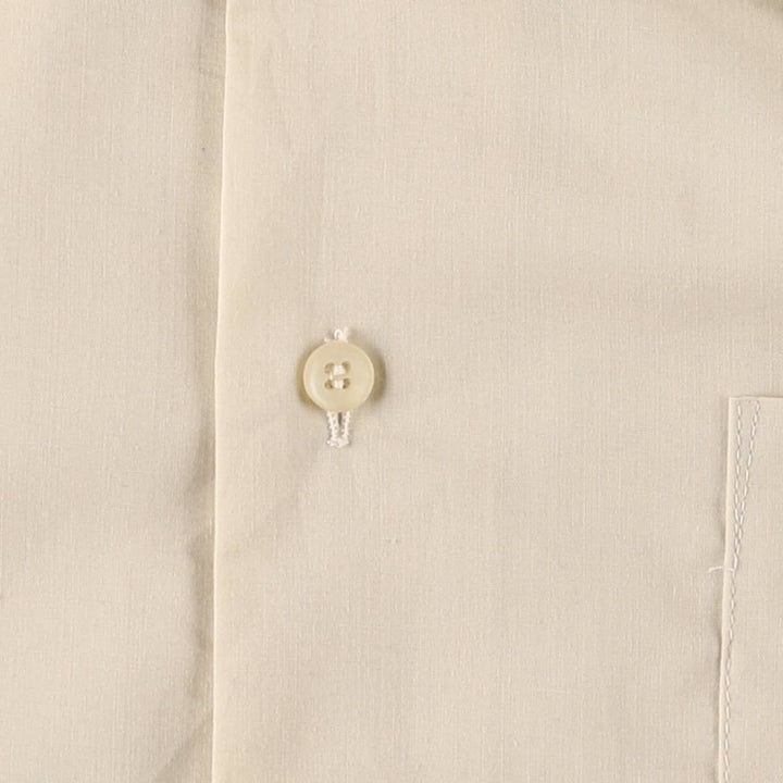 70'S Manhattan Long Sleeve Polycotton Shirt Men's XL Vintage polyester Beige type Vintage Second Hand