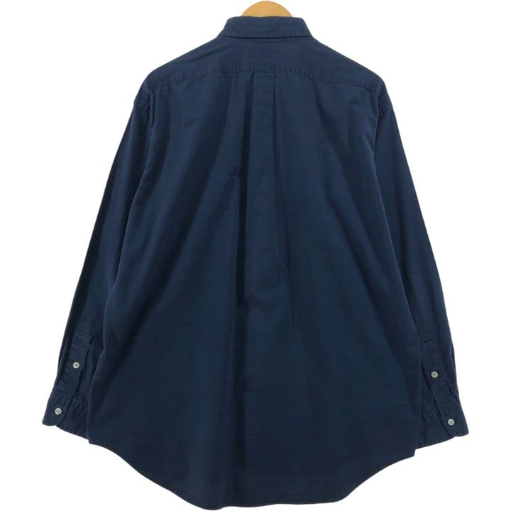 Ralph Lauren BLAKE long sleeve button down shirt, men's size L cotton navy blue type Vintage Second Hand