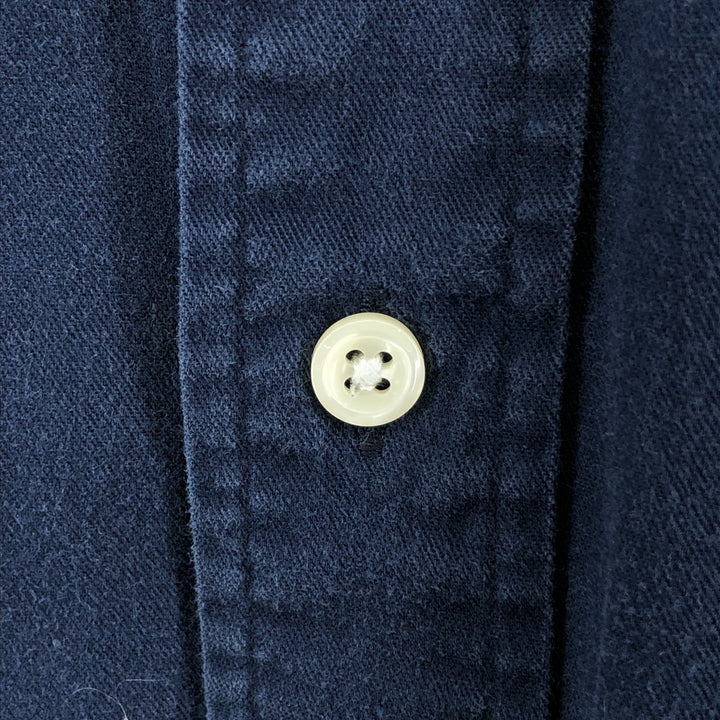 Ralph Lauren BLAKE long sleeve button down shirt, men's size L cotton navy blue type Vintage Second Hand