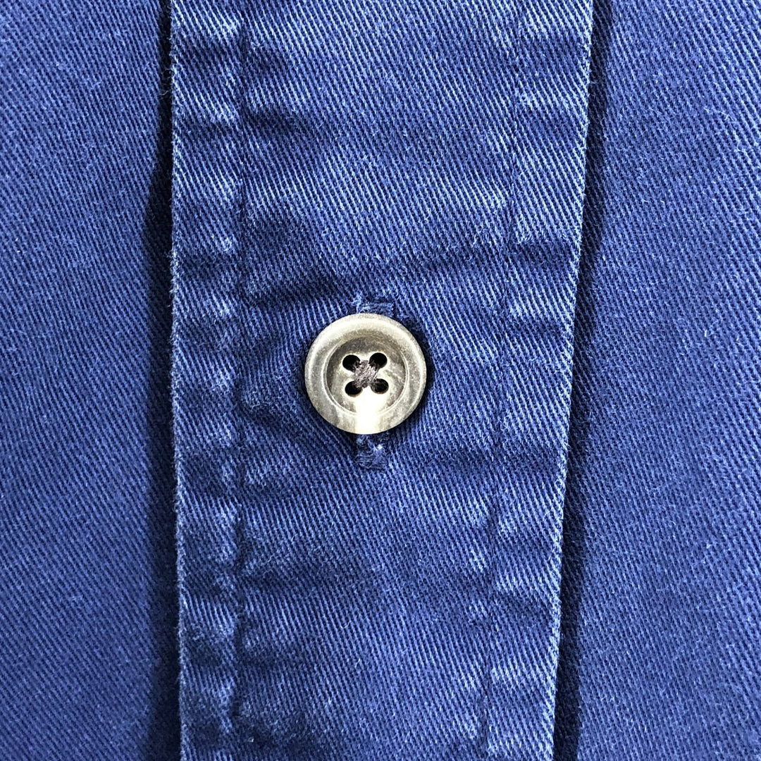 Ralph Lauren Classic Fit Long Sleeve Button Down Shirt, Men's Size L cotton navy blue type Vintage Second Hand