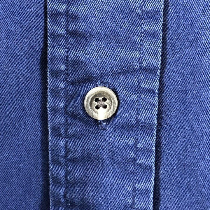 Ralph Lauren Classic Fit Long Sleeve Button Down Shirt, Men's Size L cotton navy blue type Vintage Second Hand