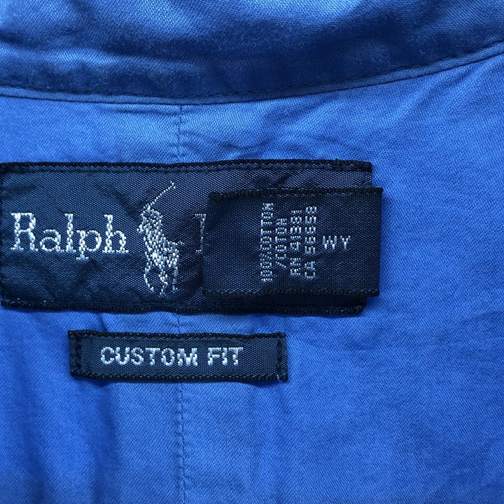 Ralph Lauren CUSTOM FIT long sleeve button down shirt, men's XL size cotton blue type Vintage Second Hand