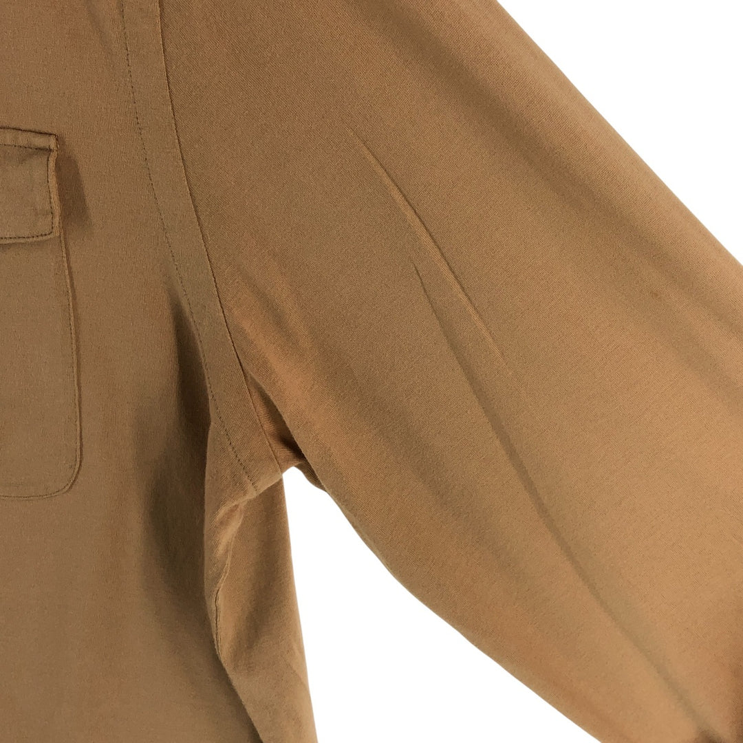 Ralph Lauren POLO by Ralph Lauren long sleeve safari shirt, men's size L cotton beige type brown Vintage Second Hand