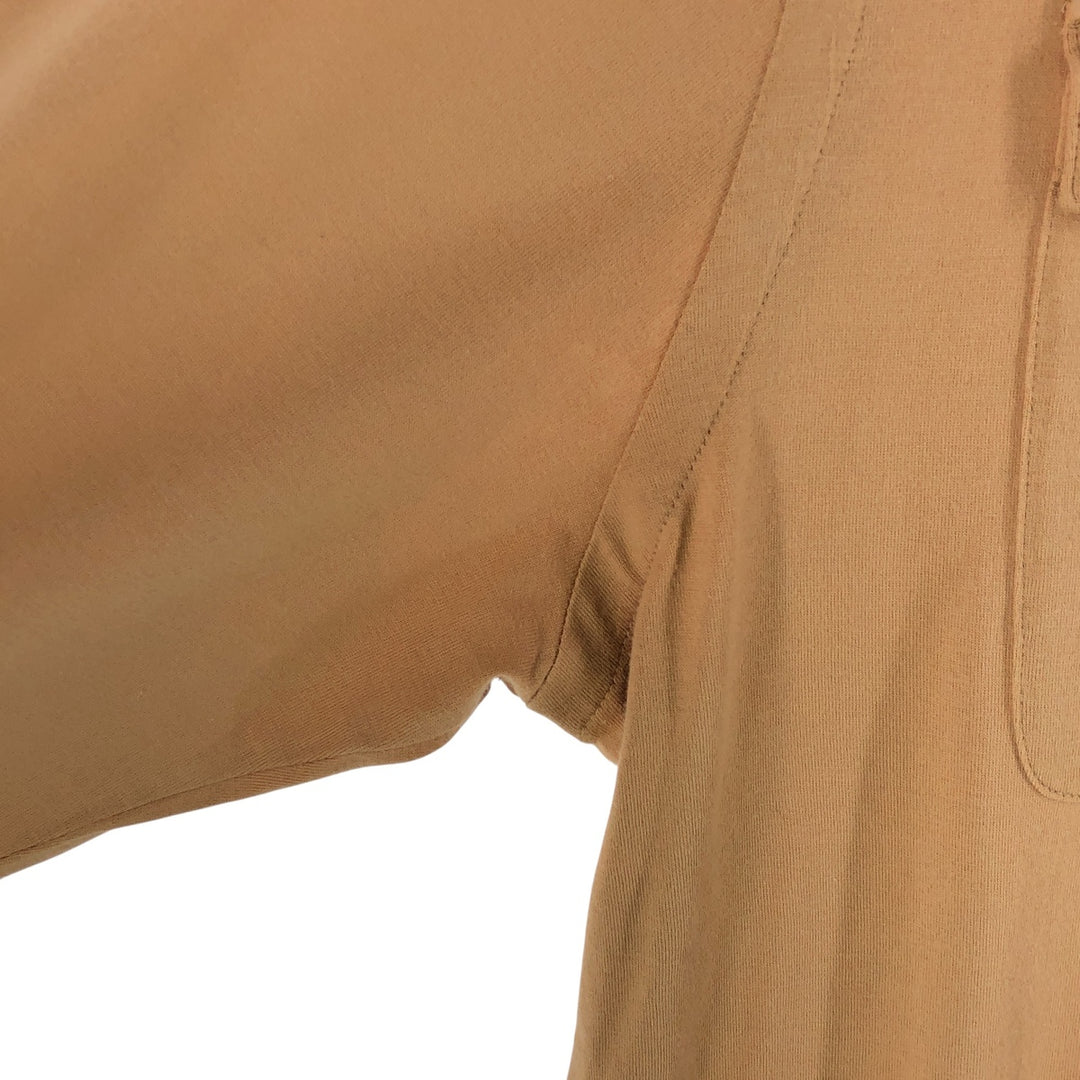 Ralph Lauren POLO by Ralph Lauren long sleeve safari shirt, men's size L cotton beige type brown Vintage Second Hand