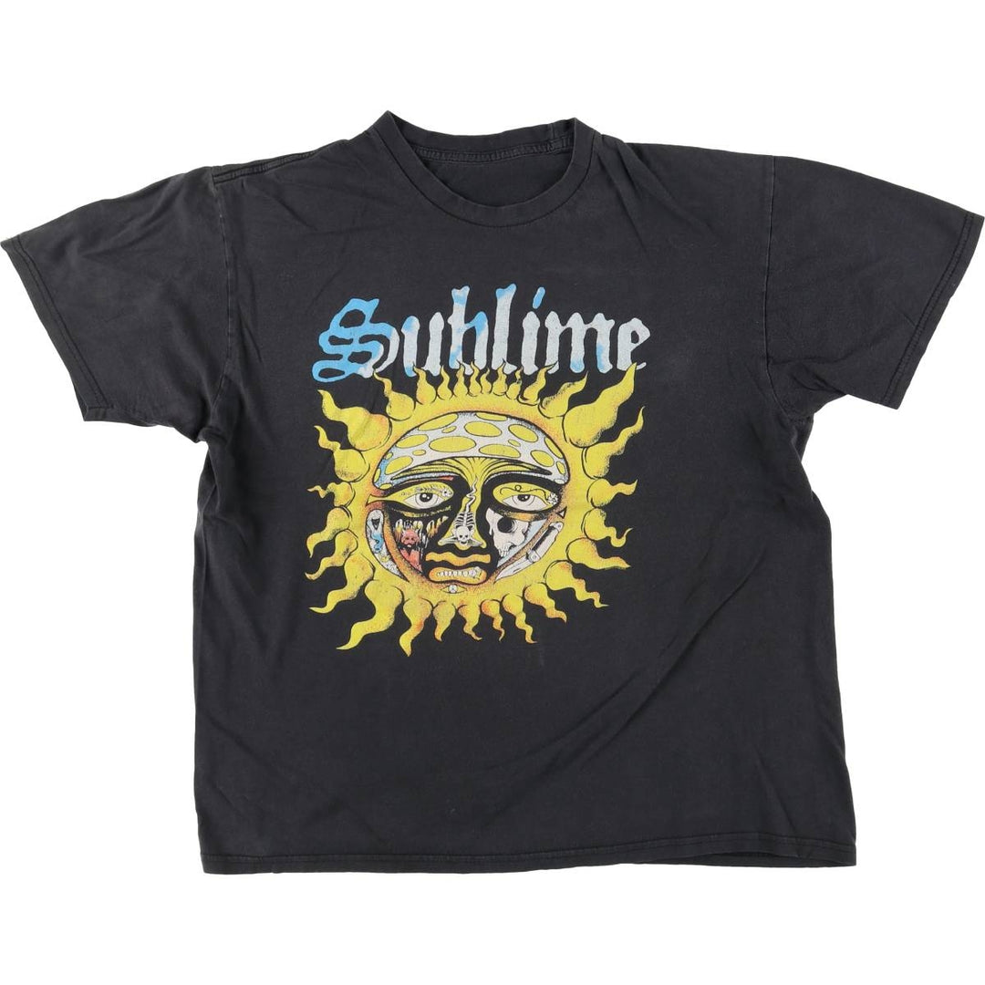 SUBLIME Print Band T-Shirt, Men's Medium unclear black type Vintage Second Hand