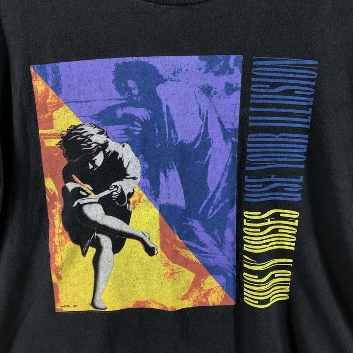 GUNS N' ROSES Guns N' Roses Band T-shirt Band T Men's L size cotton black type Vintage Second Hand