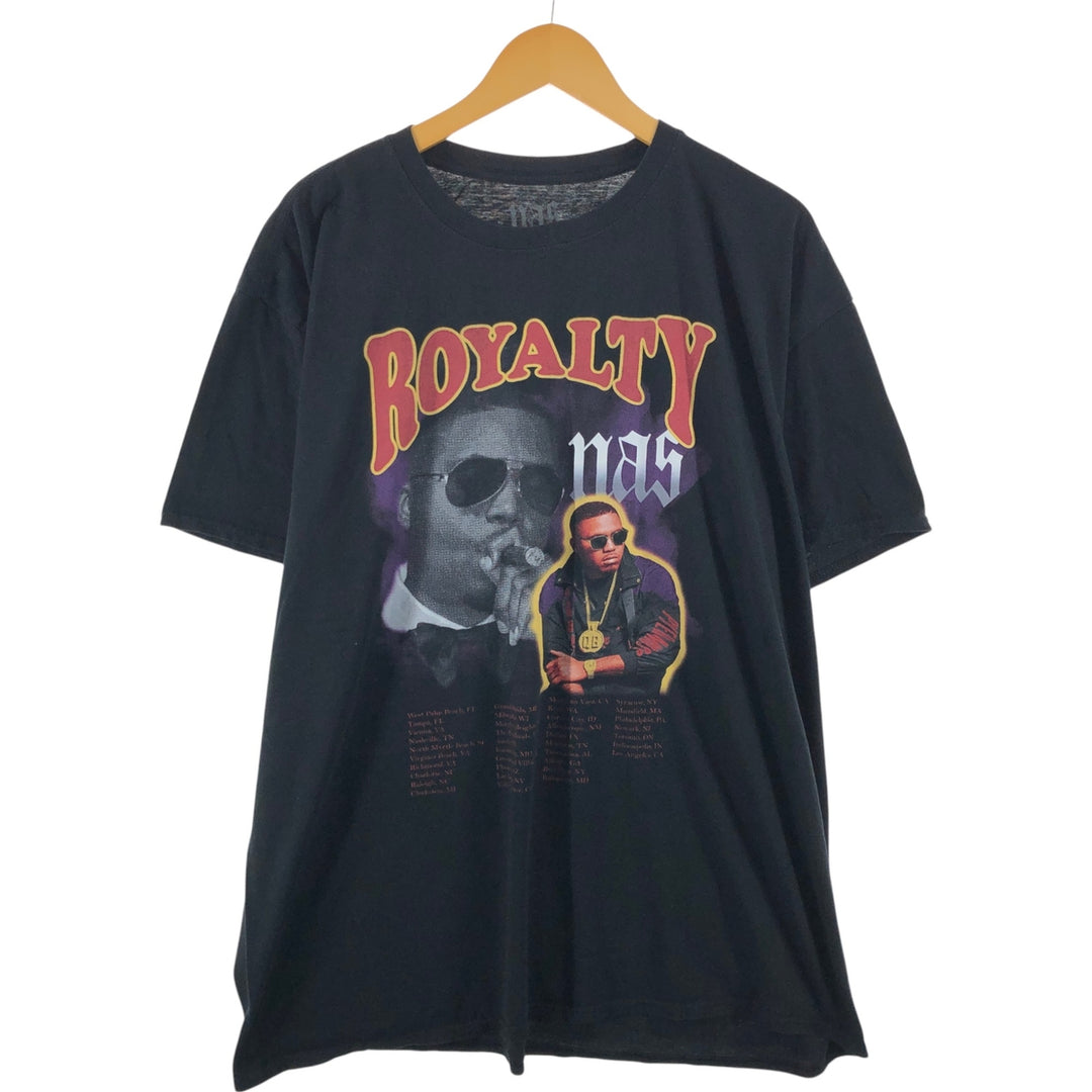 Nas Rap T-shirt, Men's XXL cotton black type Vintage Second Hand