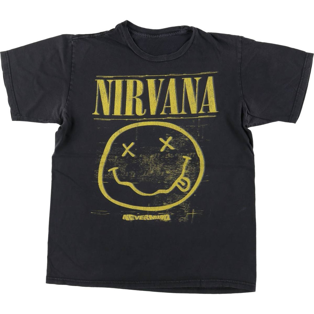 NIRVANA Nirvana Band T-shirt, Band T, Men's S size unclear black type Vintage Second Hand