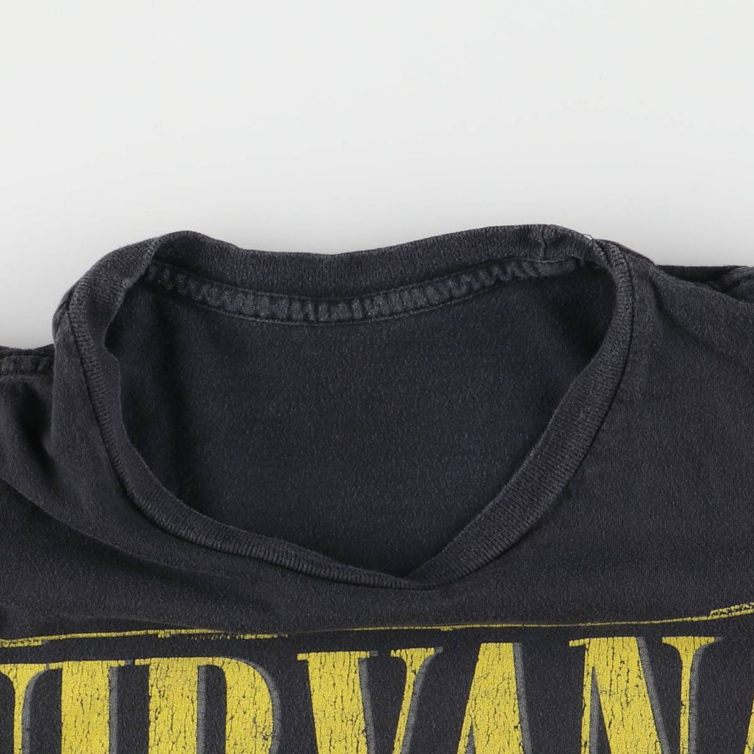 NIRVANA Nirvana Band T-shirt, Band T, Men's S size unclear black type Vintage Second Hand