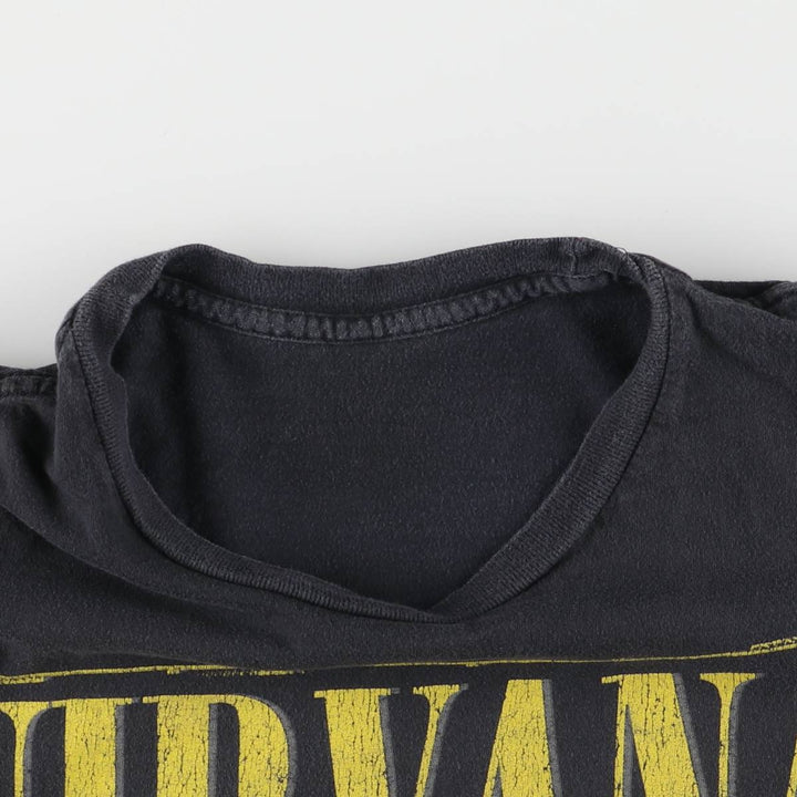 NIRVANA Nirvana Band T-shirt, Band T, Men's S size unclear black type Vintage Second Hand