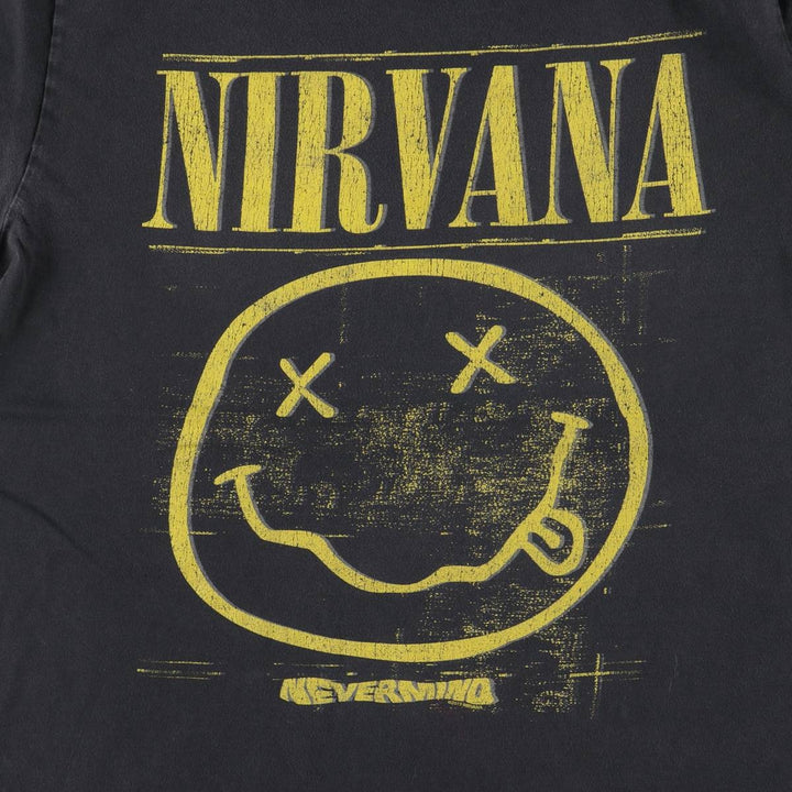 NIRVANA Nirvana Band T-shirt, Band T, Men's S size unclear black type Vintage Second Hand