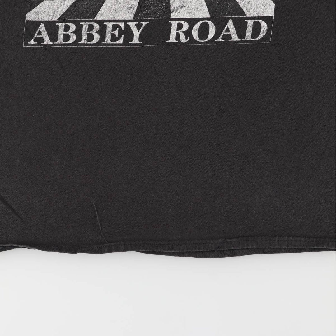 THE BEATLES Band T-shirt, Men's M size cotton black type Vintage Second Hand