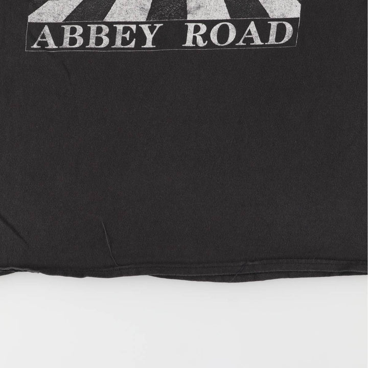 THE BEATLES Band T-shirt, Men's M size cotton black type Vintage Second Hand
