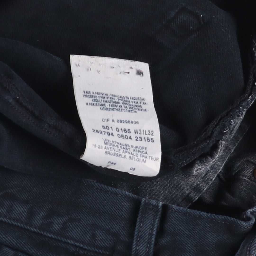 00'S Levi's 501 Black Denim Straight Denim Pants Men's W31 cotton black type Vintage Second Hand