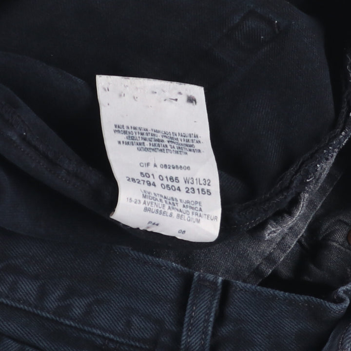 00'S Levi's 501 Black Denim Straight Denim Pants Men's W31 cotton black type Vintage Second Hand