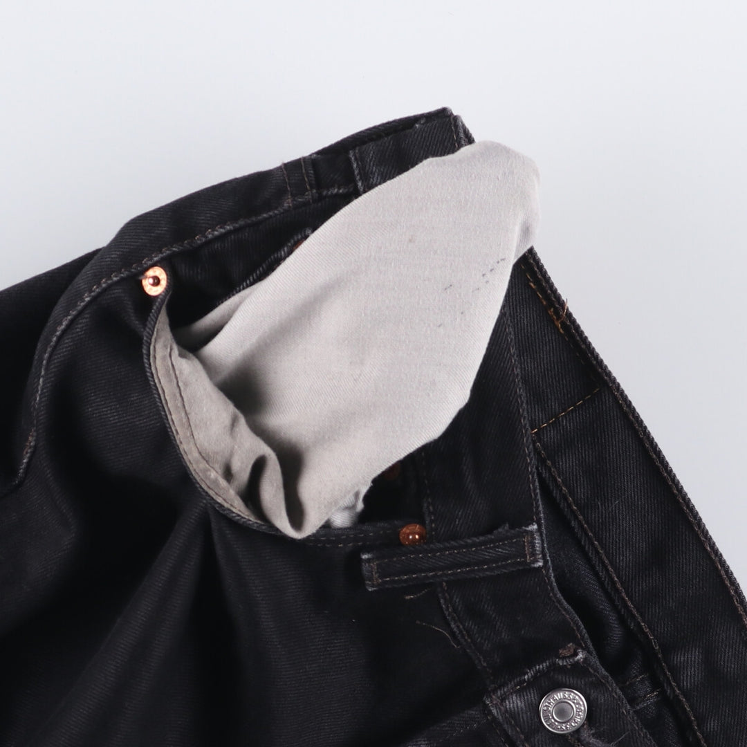 Levi's 501 Black Denim Straight Denim Pants for Men, W33 equivalent cotton black type Vintage Second Hand