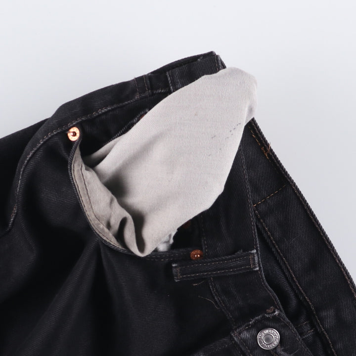 Levi's 501 Black Denim Straight Denim Pants for Men, W33 equivalent cotton black type Vintage Second Hand