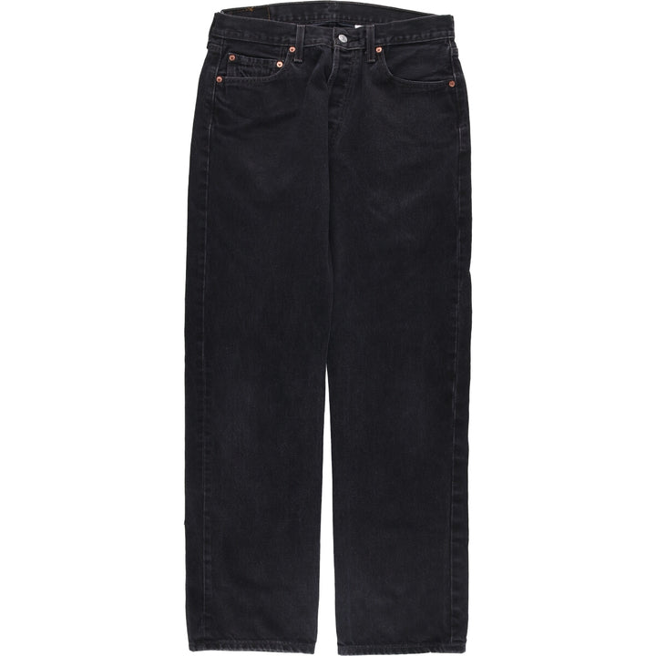 Levi's 501 Black Denim Straight Denim Pants for Men, W34 equivalent cotton black type Vintage Second Hand