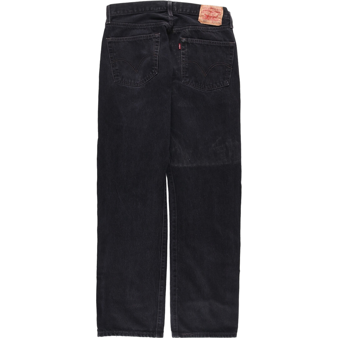Levi's 501 Black Denim Straight Denim Pants for Men, W34 equivalent cotton black type Vintage Second Hand