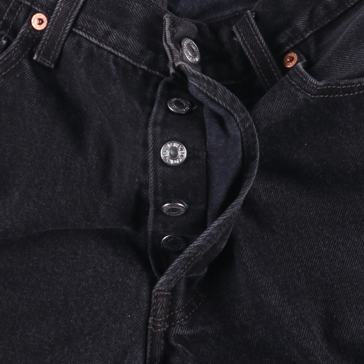 Levi's 501 Black Denim Straight Denim Pants for Men, W34 equivalent cotton black type Vintage Second Hand