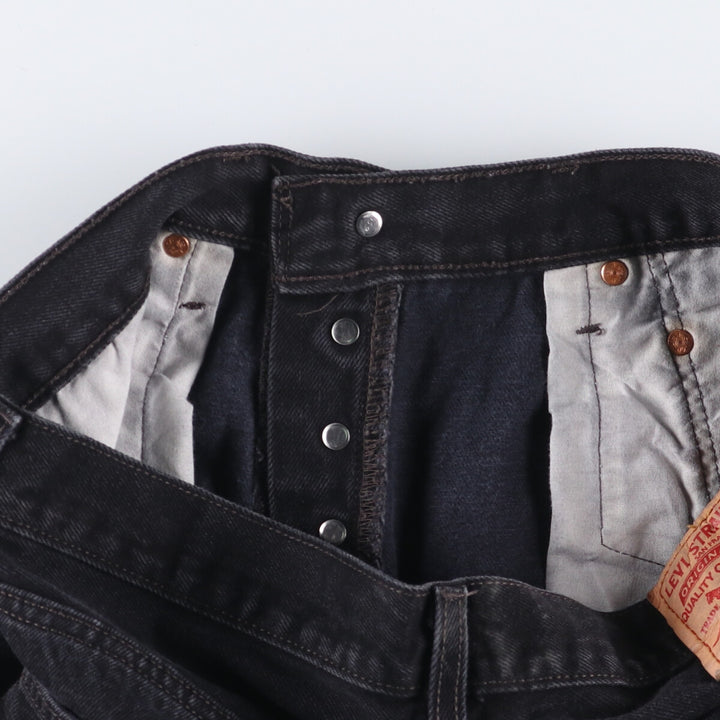 Levi's 501 Black Denim Straight Denim Pants for Men, W34 equivalent cotton black type Vintage Second Hand