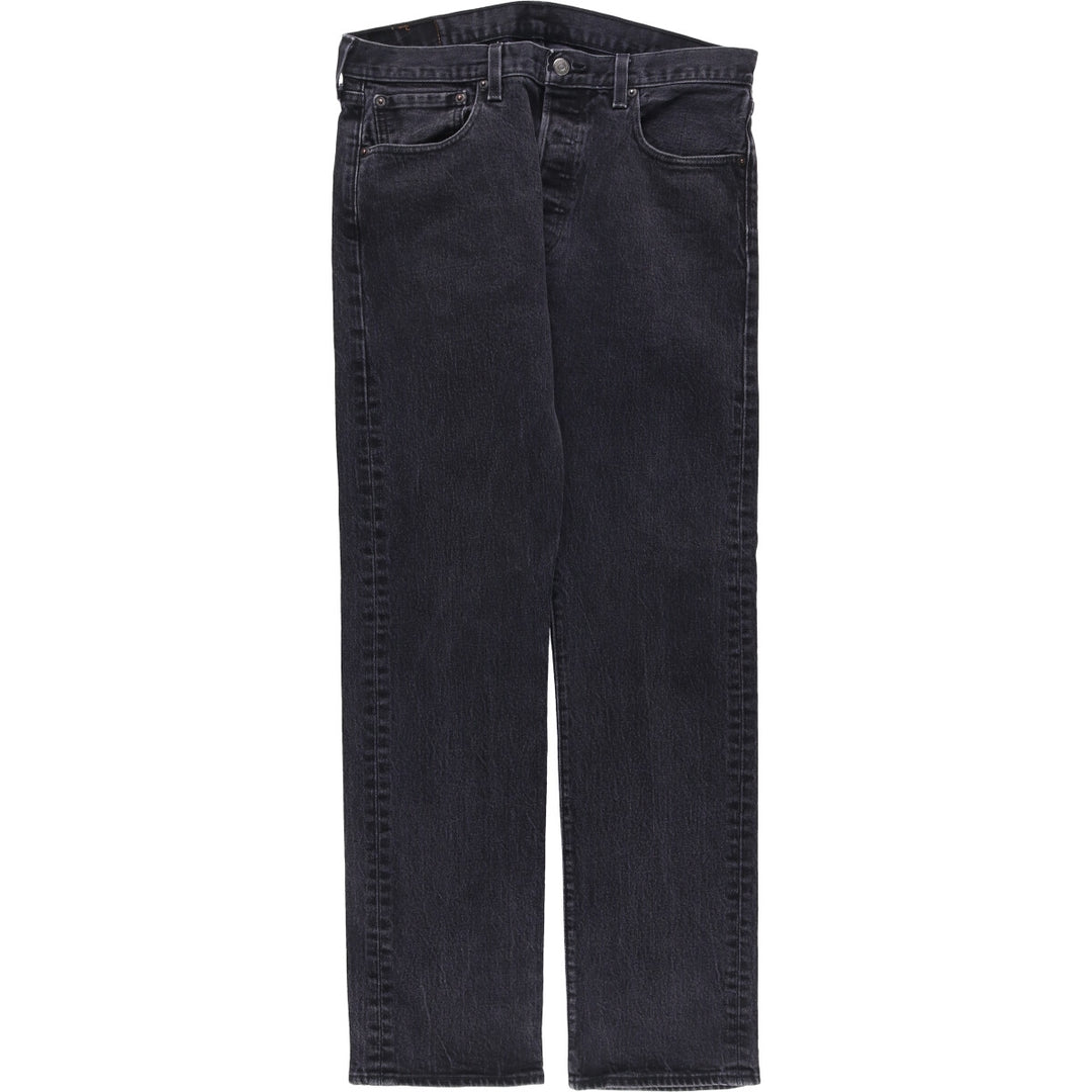 Levi's 501 Black Denim Straight Denim Pants for Men, W34 equivalent cotton black type Vintage Second Hand