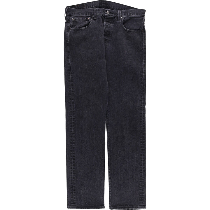 Levi's 501 Black Denim Straight Denim Pants for Men, W34 equivalent cotton black type Vintage Second Hand