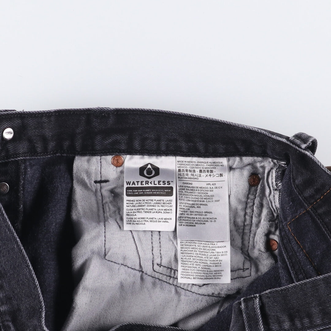 Levi's 501 Black Denim Straight Denim Pants for Men, W34 equivalent cotton black type Vintage Second Hand