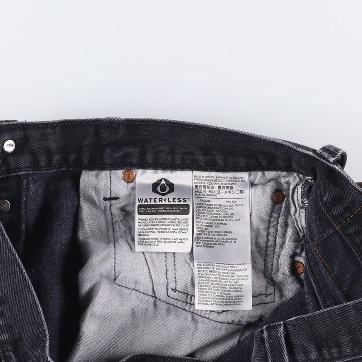 Levi's 501 Black Denim Straight Denim Pants for Men, W34 equivalent cotton black type Vintage Second Hand