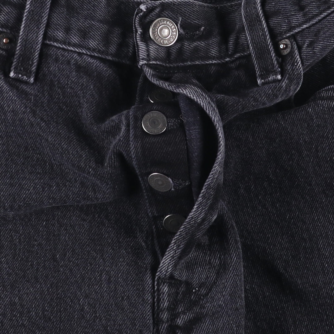 Levi's 501 Black Denim Straight Denim Pants for Men, W34 equivalent cotton black type Vintage Second Hand