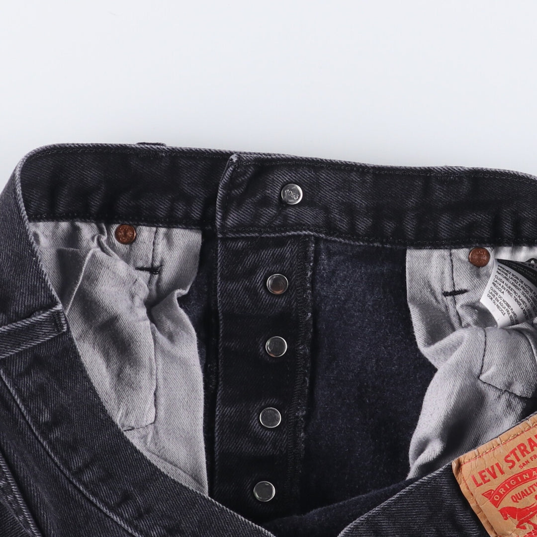 Levi's 501 Black Denim Straight Denim Pants for Men, W34 equivalent cotton black type Vintage Second Hand