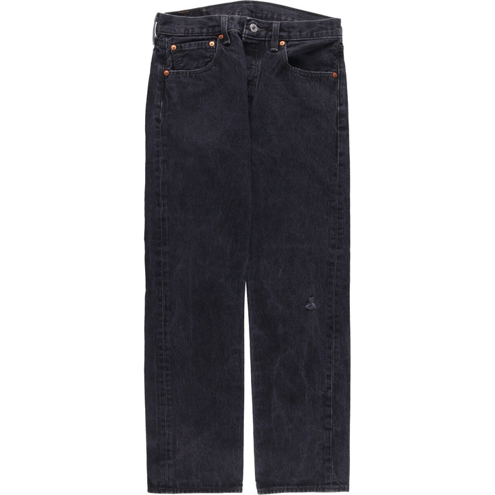 Levi's 501 Black Denim Straight Denim Pants Men's W31 equivalent cotton black type Vintage Second Hand