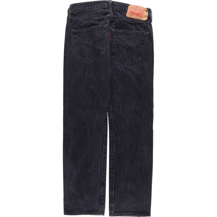 Levi's 501 Black Denim Straight Denim Pants Men's W31 equivalent cotton black type Vintage Second Hand