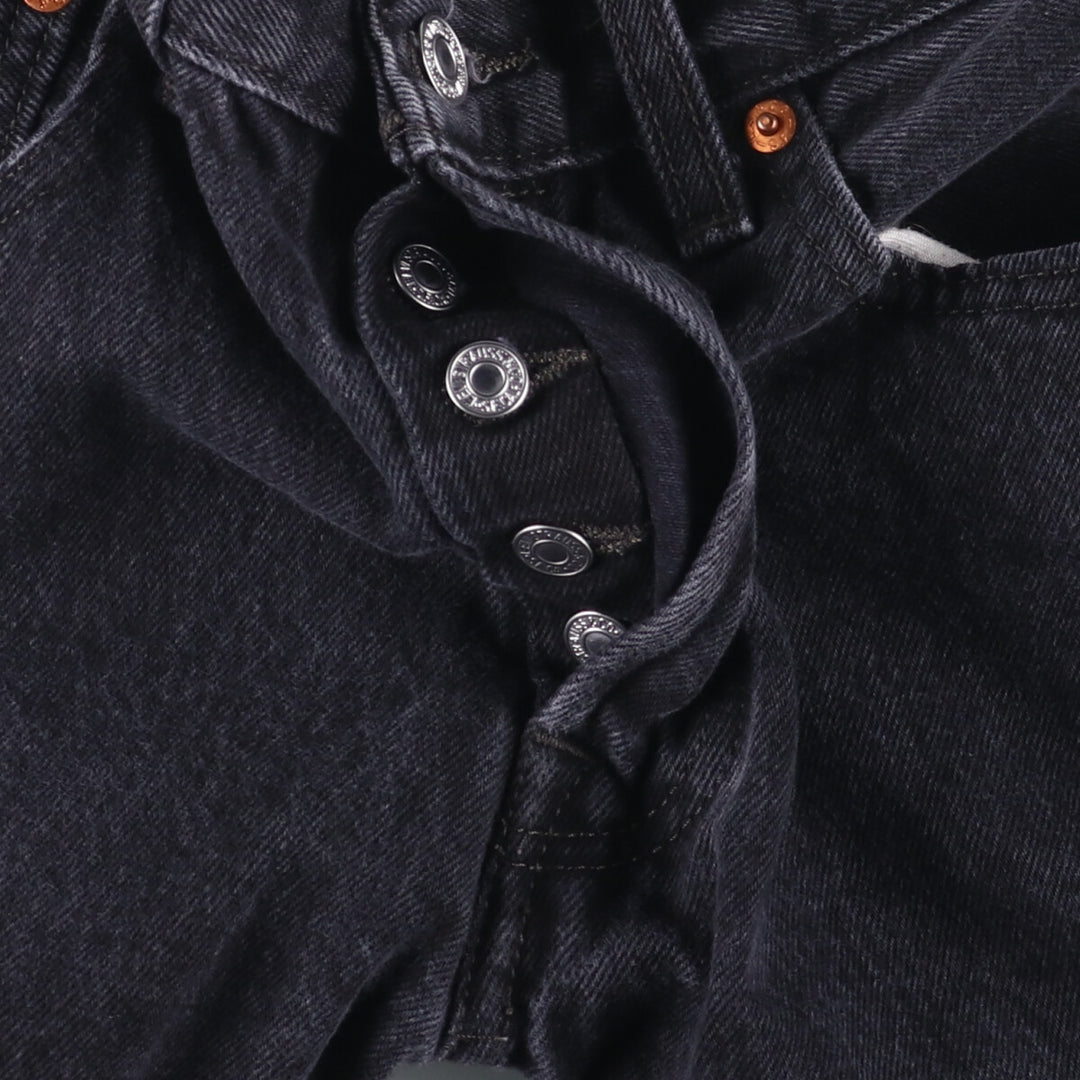 Levi's 501 Black Denim Straight Denim Pants Men's W31 equivalent cotton black type Vintage Second Hand