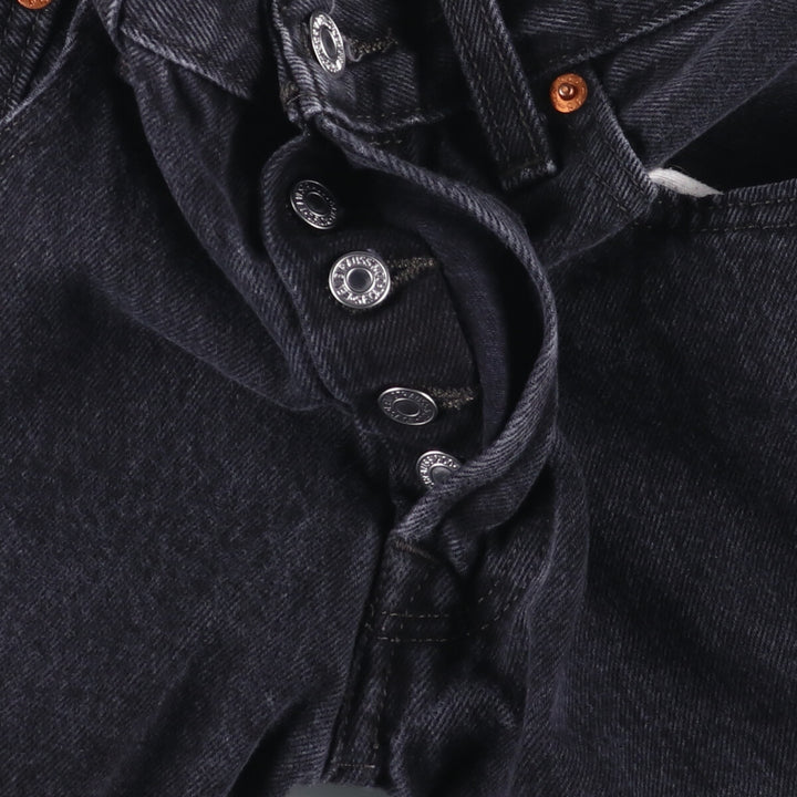 Levi's 501 Black Denim Straight Denim Pants Men's W31 equivalent cotton black type Vintage Second Hand