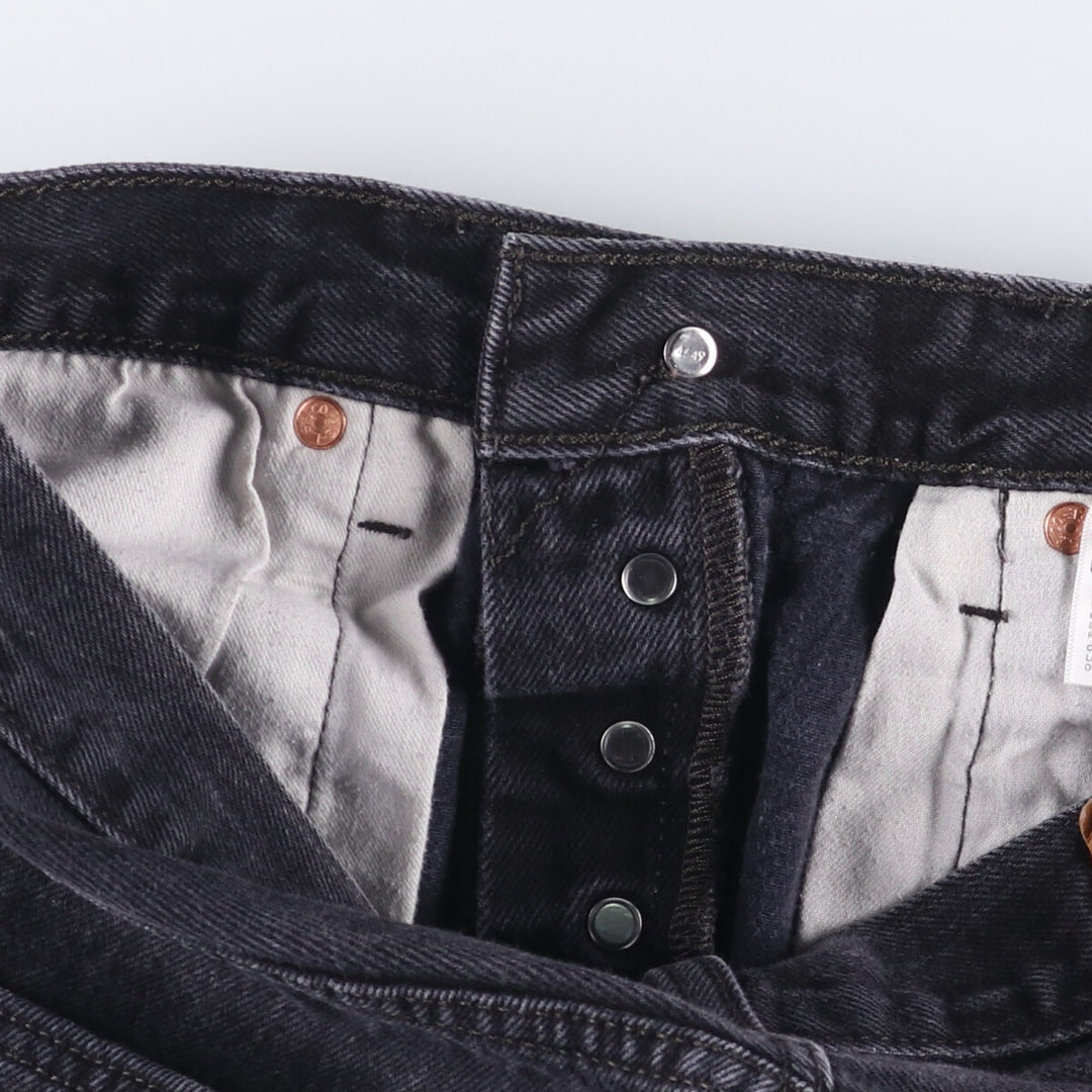 Levi's 501 Black Denim Straight Denim Pants Men's W31 equivalent cotton black type Vintage Second Hand