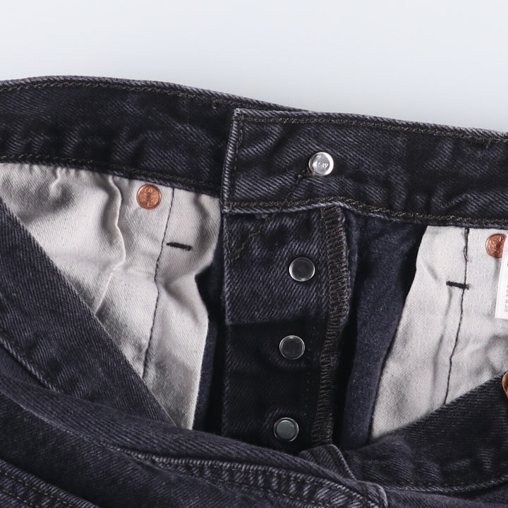 Levi's 501 Black Denim Straight Denim Pants Men's W31 equivalent cotton black type Vintage Second Hand