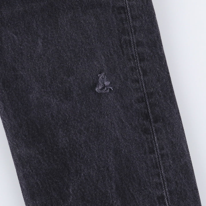 Levi's 501 Black Denim Straight Denim Pants Men's W31 equivalent cotton black type Vintage Second Hand
